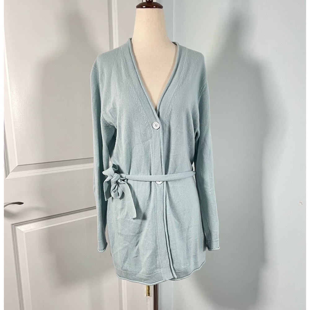 Cashmere Boutique 100% cashmere longline cardigan self tie sweater size … - Picture 7 of 12